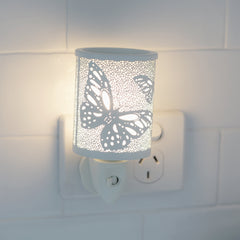 Butterfly White - Plugin Electric Wax Melt Burner + 3 Melts Pack