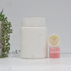 Luxe Botanical Ceramic - Electric Wax Melt Burner + 3 Melts Pack