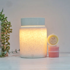 Luxe Botanical Ceramic - Electric Wax Melt Burner + 3 Melts Pack