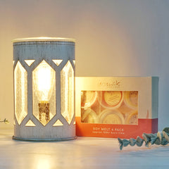 Coastal Glow Glass - Electric Wax Melt Burner + 6 Melts Pack