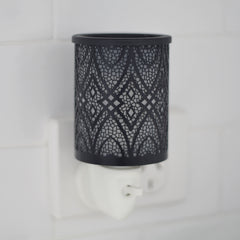 Black Geo - Plugin Electric Wax Melt Burner + 6 Melts Pack