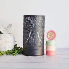 Elephant Black  - Touch Lamp Electric Wax Melt Burner