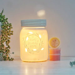 Mason Jar Ceramic - Electric Wax Melt Burner + 3 Melts Pack