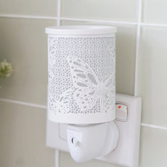 Butterfly White - Plugin Electric Wax Melt Burner + 6 Melts Pack