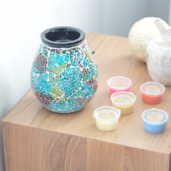 Glass Mosaic Rainbow - Electric Wax Melt Burner + 3 Melts Pack