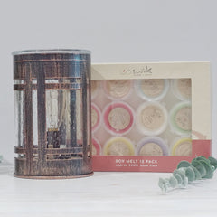Rustic Glow  Glass - Electric Wax Melt Burner + 12 Melts Pack