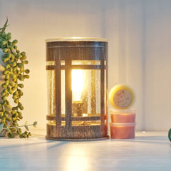 Rustic Glow Glass - Electric Wax Melt Burner + 3 Melts Pack