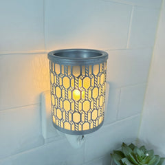 Silver Geo - Plugin Electric Wax Melt Burner