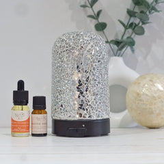Ultrasonic Diffuser - Silver Shine + FREE Fragrance Oil