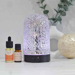 Ultrasonic Diffuser - Silver Shine + FREE Fragrance Oil
