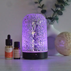 Ultrasonic Diffuser - Silver Shine + FREE Fragrance Oil