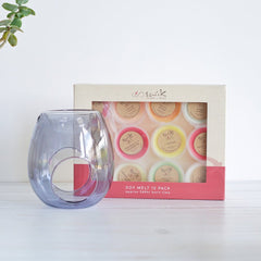 Glass - Tealight Wax Melt Burner + 12 Melts Pack