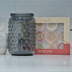 Smokey Glass - Electric Wax Melt Burner + 12 Melts Pack