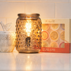Smokey Glass - Electric Wax Melt Burner + 12 Melts Pack