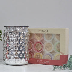 Sparkle Glass - Electric Wax Melt Burner + 12 Melts Pack