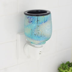 Tiffany Blue Crackle Glass - Plugin Electric Wax Melt Burner