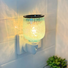 Tiffany Blue Crackle Glass - Plugin Electric Wax Melt Burner