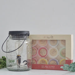 Vintage Mason Jar - Electric Wax Melt Burner + 12 Melts Pack