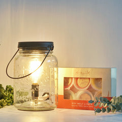 Vintage Mason Jar - Electric Wax Melt Burner + 6 Melts Pack