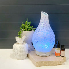 Ultrasonic Diffuser ~ Glass White Crackle