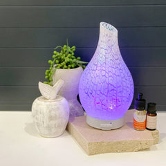 Ultrasonic Diffuser ~ Glass White Crackle