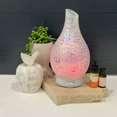 Ultrasonic Diffuser ~ Glass White Crackle