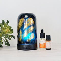 Ultrasonic Diffuser ~ Black Floating Feathers