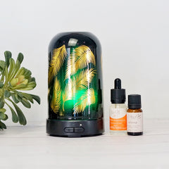 Ultrasonic Diffuser ~ Black Floating Feathers