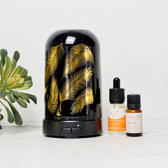 Ultrasonic Diffuser ~ Black Floating Feathers