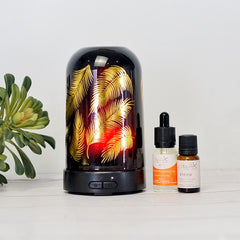 Ultrasonic Diffuser ~ Black Floating Feathers